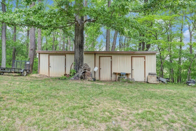 view of shed