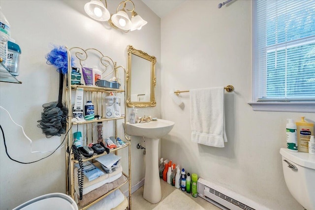 full bathroom with toilet, a sink, and shower / bath combo