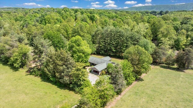 1296 Emerald Valley Way, Huddleston, VA 24104 - aerial view of property and surrounding area with a forest