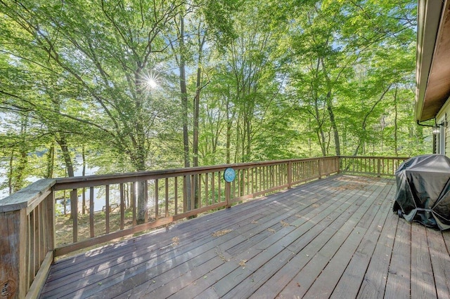 deck with area for grilling