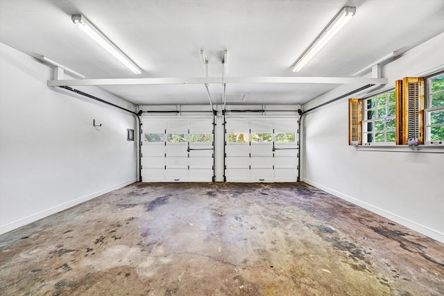 garage with baseboards