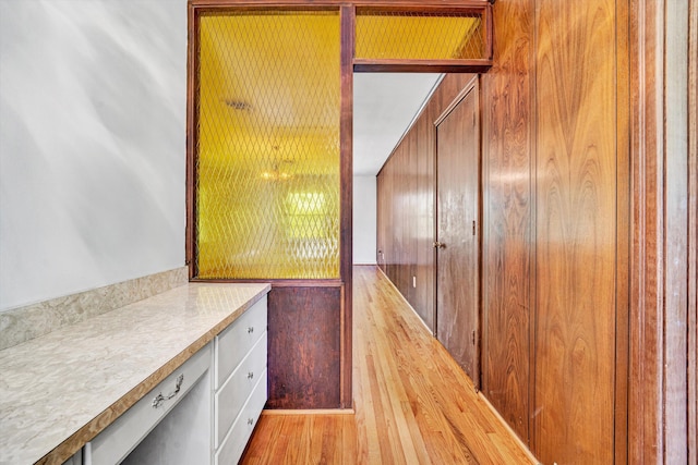 interior space with wood finished floors