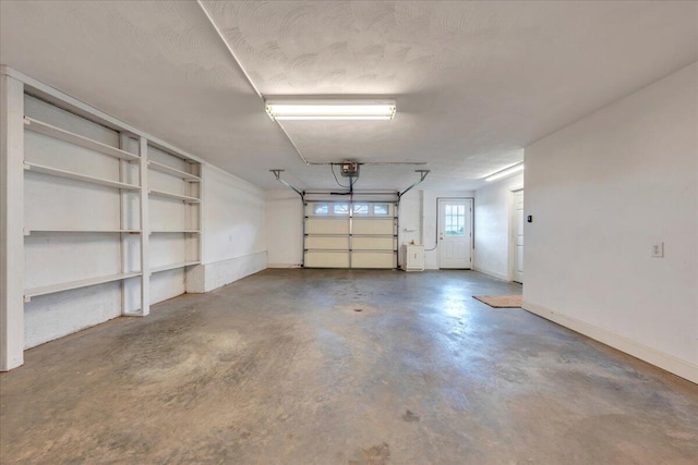 garage with baseboards