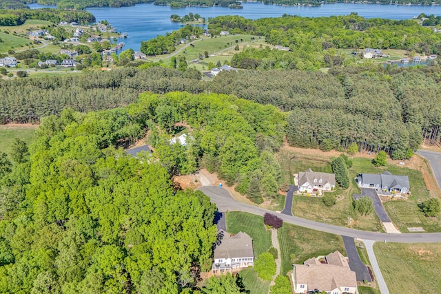 77 Sunview Cir, Moneta, VA 24121 - drone / aerial view featuring a water view and a forest view