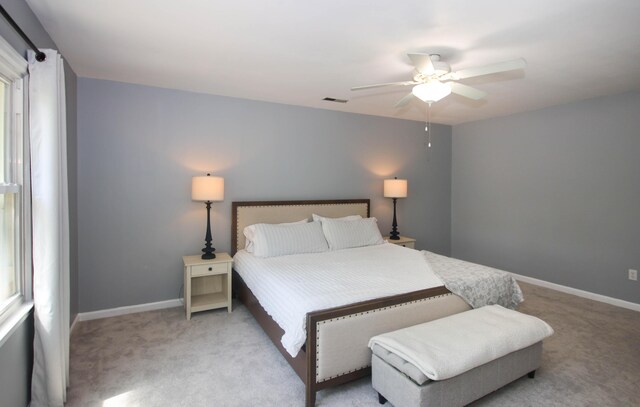 6151 Buckland Mill Rd, Roanoke, VA 24019 - carpeted bedroom featuring visible vents, baseboards, and ceiling fan