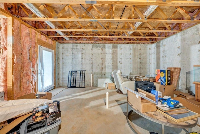 view of basement