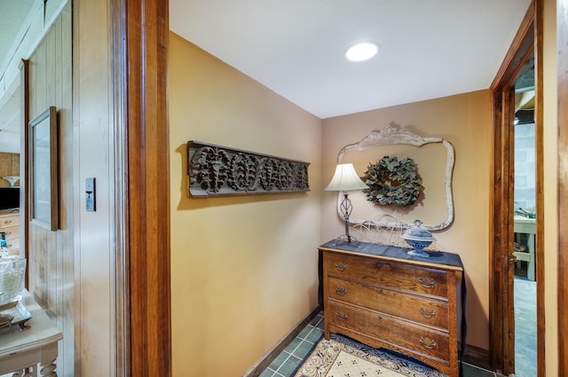 hallway with baseboards