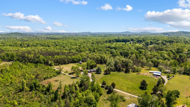 aerial view with a forest view
