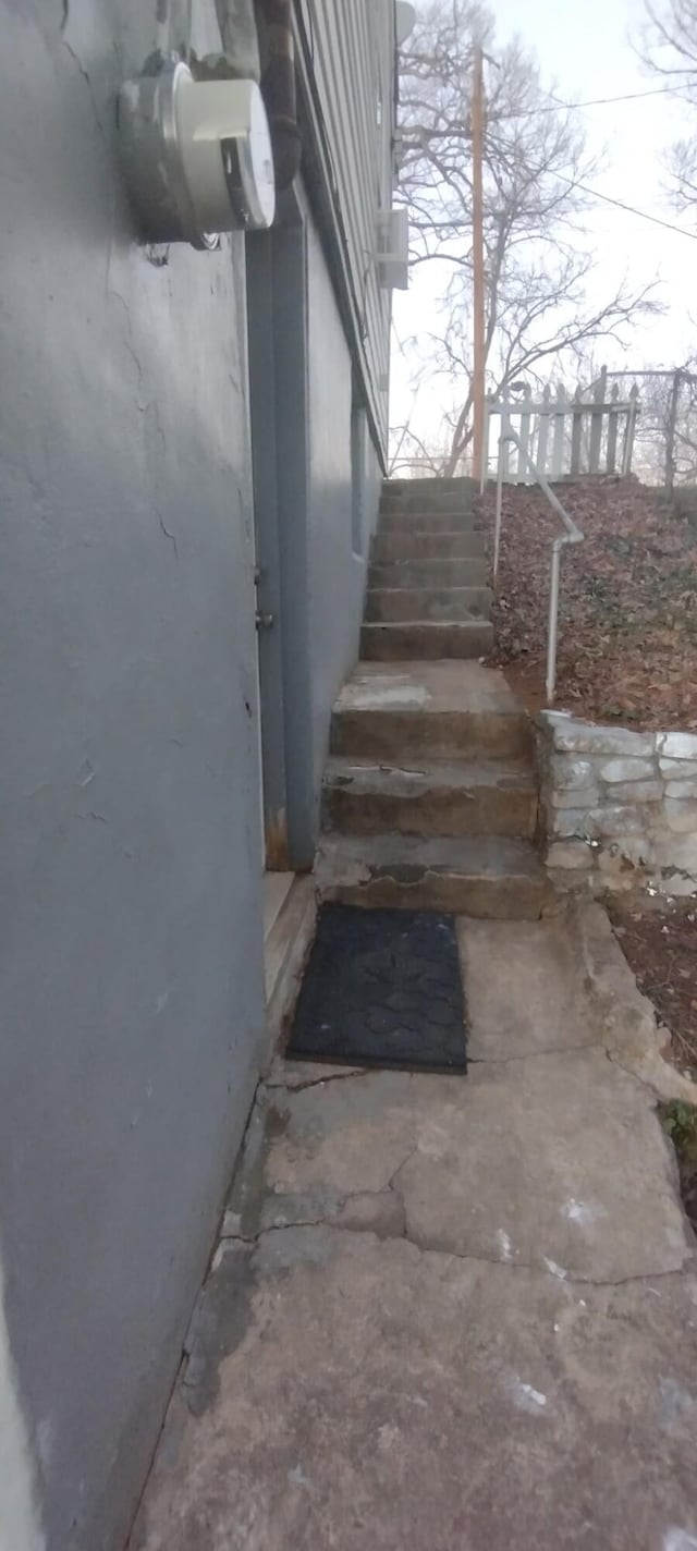 view of stairway