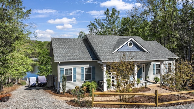 308 Buck Run Dr, Moneta, VA 24121 - view of front of property with covered porch and a shingled roof