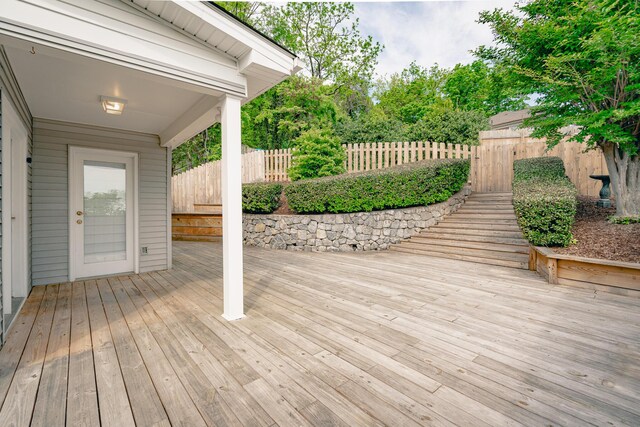 2509 Sweetbrier Ave SW, Roanoke, VA 24015 - wooden terrace with fence