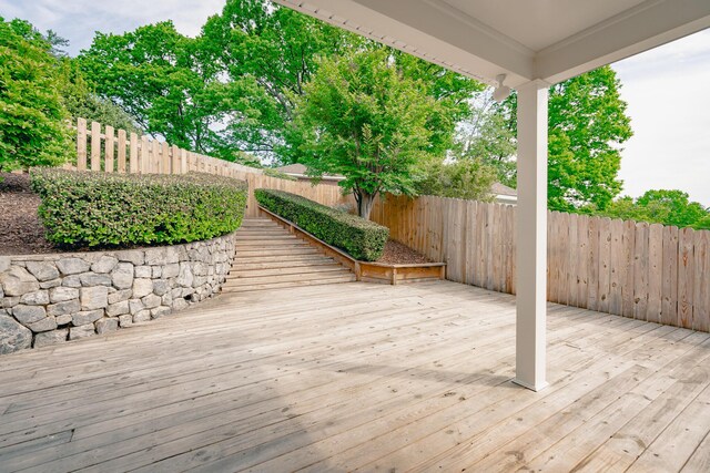 2509 Sweetbrier Ave SW, Roanoke, VA 24015 - wooden terrace with a fenced backyard