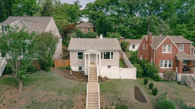 2509 Sweetbrier Ave SW, Roanoke, VA 24015 - view of front of property with fence, a chimney, a gate, and a front yard