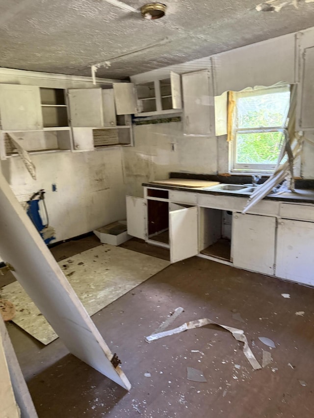 kitchen with white cabinetry