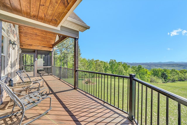 890 Blain Rd, Buchanan, VA 24066 - deck with a yard and a view of trees