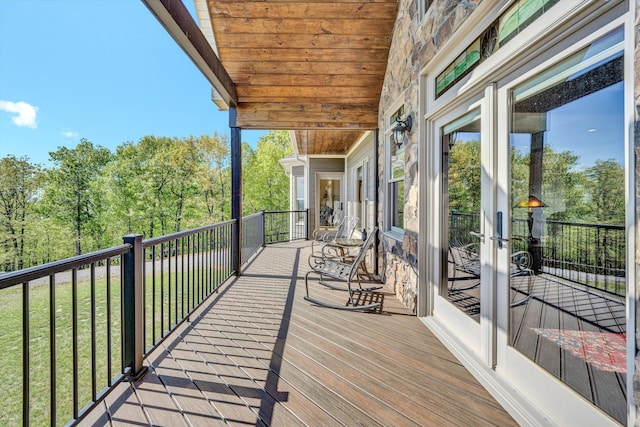 890 Blain Rd, Buchanan, VA 24066 - wooden deck with a lawn