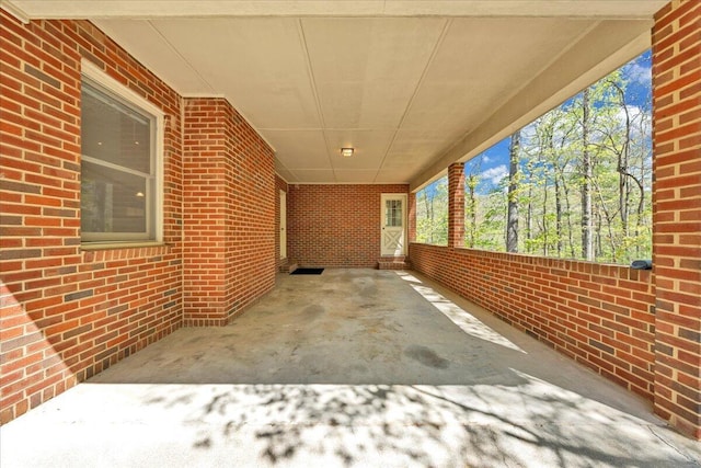 view of patio with a carport