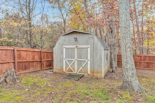 260 Harbor Landing Dr, Moneta, VA 24121 - view of shed with a fenced backyard