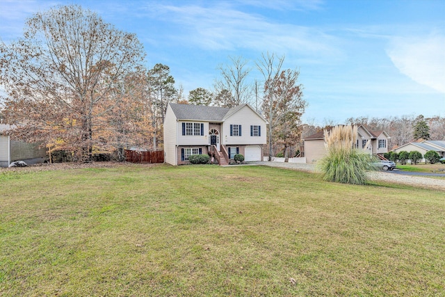 260 Harbor Landing Dr, Moneta, VA 24121 - view of front of home with a garage, a front lawn, driveway, and stairway