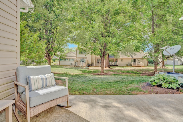 view of yard with a patio and cooling unit