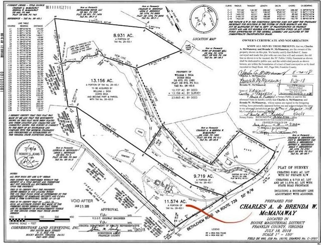 5531 Bethlehem Rd, Boones Mill, VA 24065 - survey map / technical document