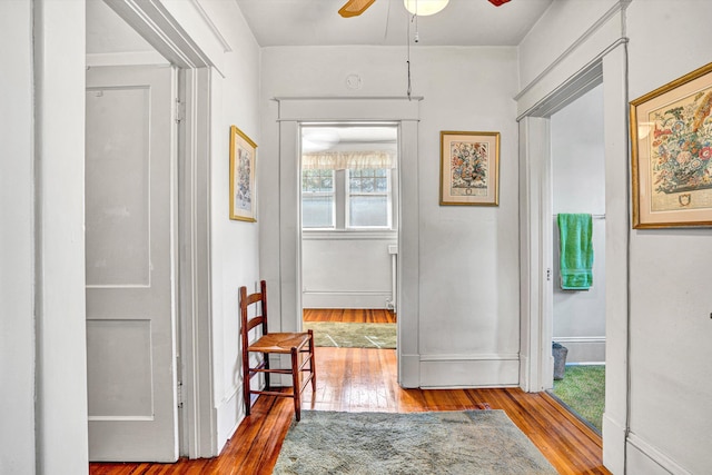 2226 Wycliffe Ave SW, Roanoke, VA 24014 - hallway with wood finished floors and baseboards
