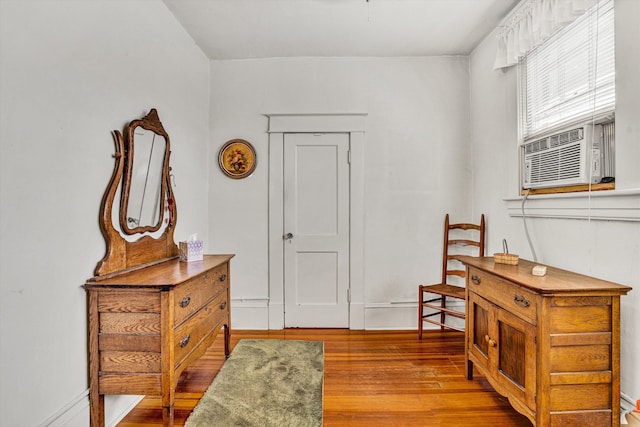 2226 Wycliffe Ave SW, Roanoke, VA 24014 - sitting room with wood finished floors and cooling unit