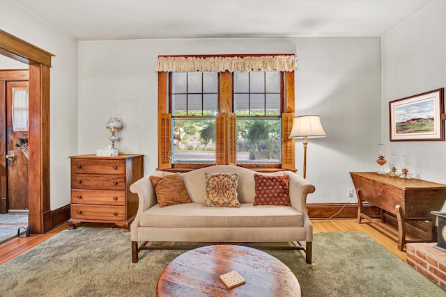 2226 Wycliffe Ave SW, Roanoke, VA 24014 - living area featuring wood finished floors and baseboards