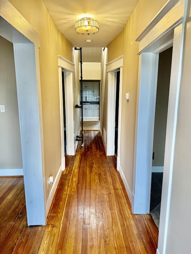 1518 Tazewell Ave SE, Roanoke, VA 24013 - hallway featuring dark wood-type flooring and baseboards