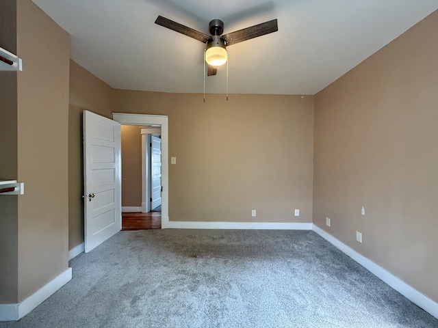 1518 Tazewell Ave SE, Roanoke, VA 24013 - carpeted spare room featuring a ceiling fan and baseboards