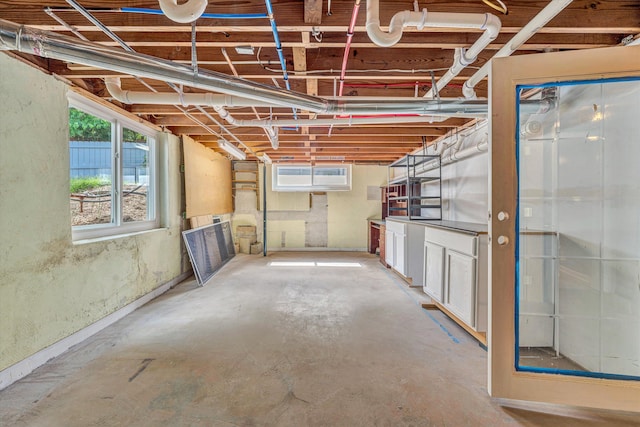 view of basement