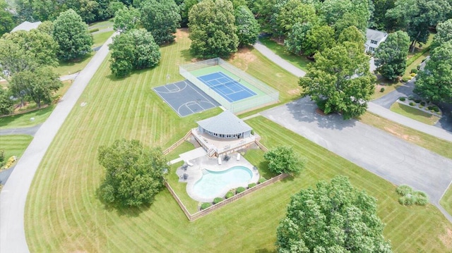 400 Heather Ln, Huddleston, VA 24104 - aerial view of a pool