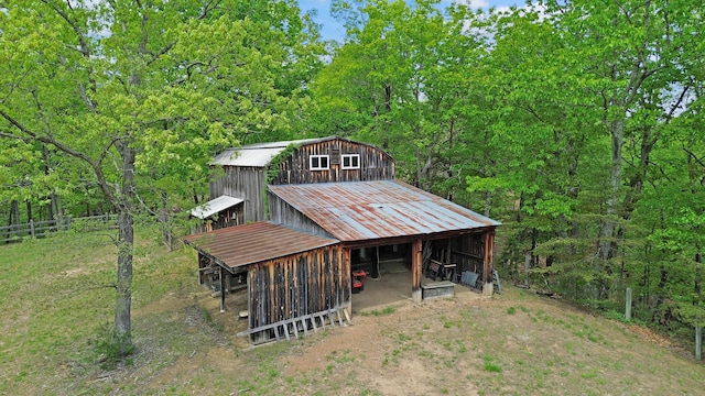 388 Hemlock Ridge Ln, Catawba, VA 24070 - view of pole building with fence and a wooded view