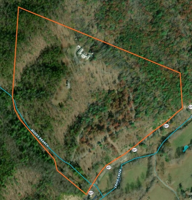 388 Hemlock Ridge Ln, Catawba, VA 24070 - aerial view of property's location