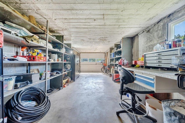 view of storage area