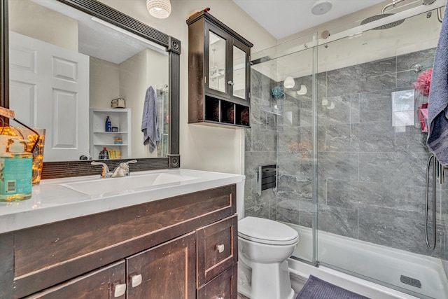 1393 Deepwoods Rd, Hardy, VA 24101 - bathroom featuring toilet, a shower stall, and vanity