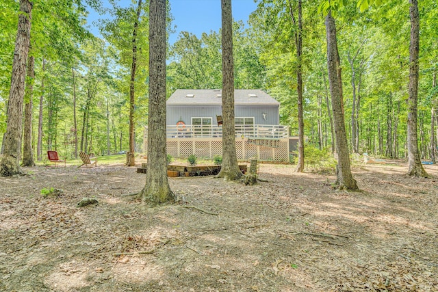 1393 Deepwoods Rd, Hardy, VA 24101 - rear view of property with a deck