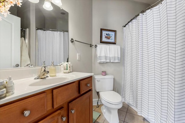 330 Sheliah Ct, Blacksburg, VA 24060 - bathroom with curtained shower, vanity, toilet, and tile patterned floors