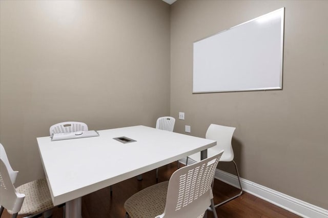 330 Sheliah Ct, Blacksburg, VA 24060 - home office featuring baseboards and dark wood-style floors