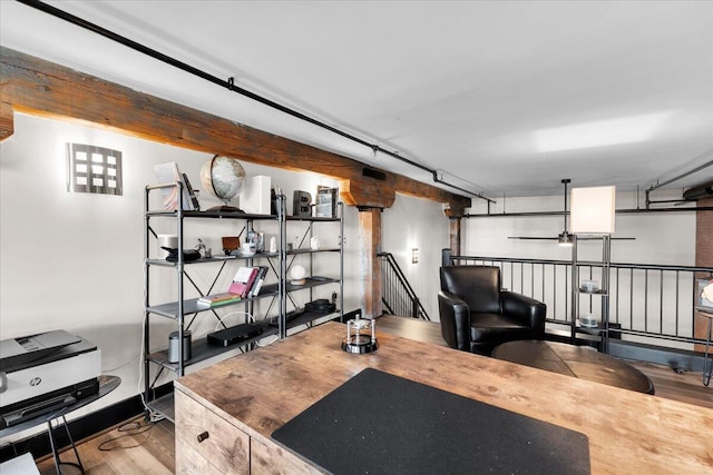 interior space featuring wood finished floors