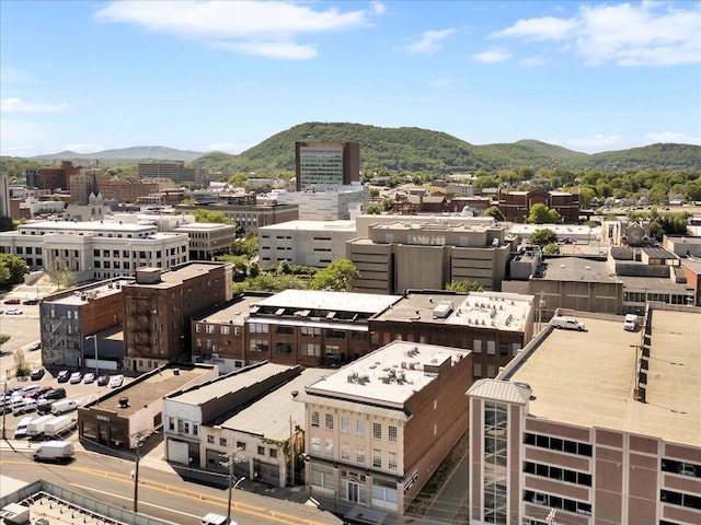 city view with a mountain view