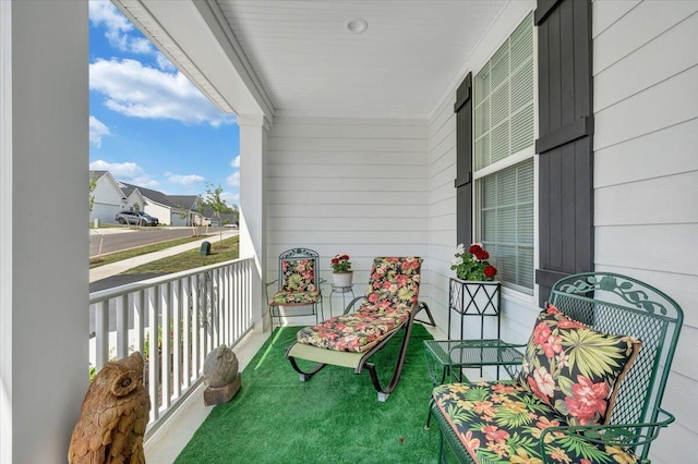 balcony with covered porch