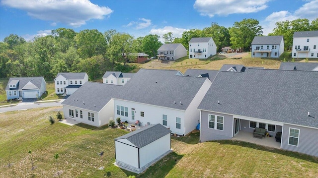 aerial view featuring a residential view