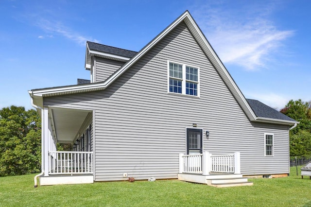 1169 Mountain Creek Ln, Big Island, VA 24526 - back of house with a lawn and a shingled roof