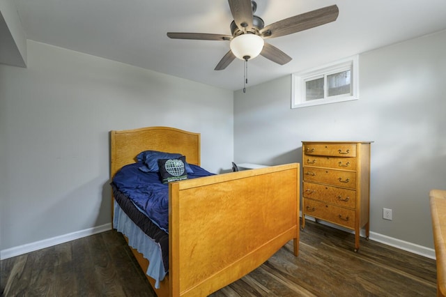 1169 Mountain Creek Ln, Big Island, VA 24526 - bedroom with wood finished floors, baseboards, and a ceiling fan