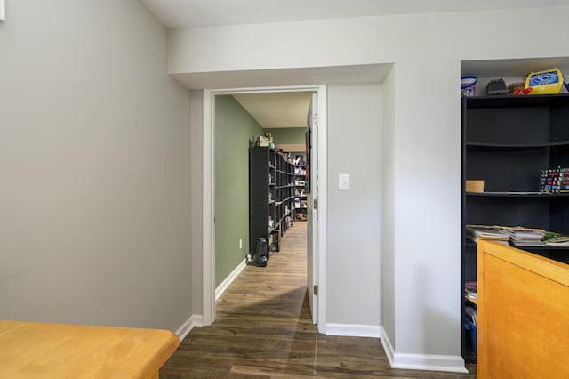 1169 Mountain Creek Ln, Big Island, VA 24526 - hall featuring dark wood-style flooring and baseboards