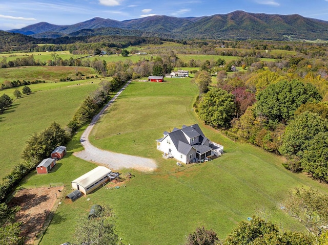 1169 Mountain Creek Ln, Big Island, VA 24526 - overview of rural landscape featuring a mountainous background