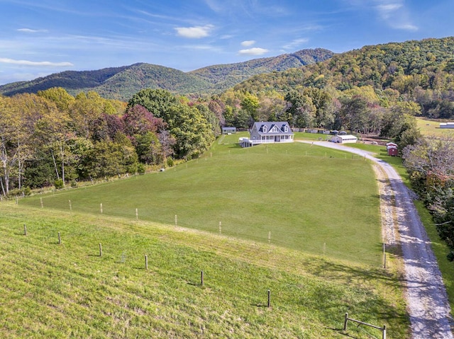 1169 Mountain Creek Ln, Big Island, VA 24526 - overview of rural landscape with a mountainous background