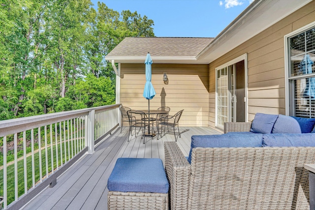 80 Farmers Cir, Moneta, VA 24121 - deck featuring outdoor dining area
