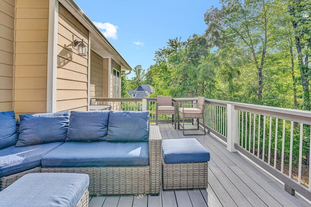 80 Farmers Cir, Moneta, VA 24121 - wooden deck featuring an outdoor hangout area